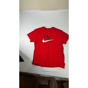 Nike Red Graphic Tee The Nike Tee XXLarge Mens Global Swoosh